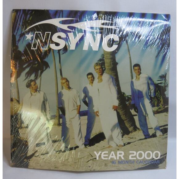 NSYNC Year 2000 Calendar New Sealed Justin Timberlake 16 Month Y2K Pop Music - Picture 1 of 8